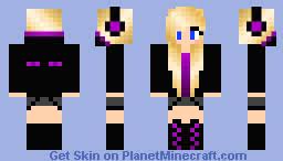 Nova skin minecraft skin editor textures go to the new version this is an old version of novaskin, use it only for compatibility reasons. Blonde Haired Girl With Enderman Hoodie And Purple Headphones Minecraft Skin