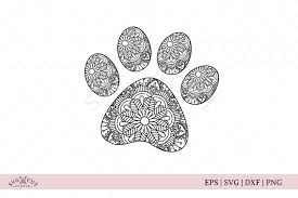 Paw Cut File Paw Print Svg Mandala Paw Svg Paw Svg Steampunk Svg Paw Vector Paper Cut Mandala Svg Paw Steampunk Clip Art Art Collectibles