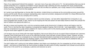 I want to ban someone from my website. The Letter Of United To Its Employees After The U S Executive Order Banning Passengers From 7 Middle East Countries Aviation24 Be
