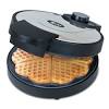 Pour about 1/4 cup of the batter into each waffle mold and cook for about 4 or 5 minutes until the waffles are golden. 1