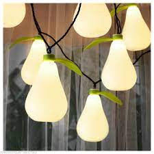 Ikea Led Lighting Chain 24 Fairy Lights Transparent With 12 Or 24 Pear Solvinden Lighting Chains Led Lights Ikea Outdoor