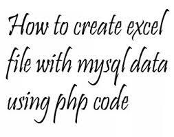 About Php And Mysql Generate Excel Report In Codeigniter Excel Php Tutorial Generation