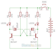 Kinerja saklar sentuh ini mendeteksi arus yang melewati jari dimana menghubungkan 2 buah kontak yang harus anda berikan timah yang bisa meminimalkan karat di komponen tersebut. Rangkaian Lampu Flip Flop Sederhana Dengan 2 Transistor Dan Prinsip Kerjanya Skemaku Com