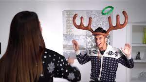 Inflatable Christmas Reindeer Antler Ring Toss Game Youtube