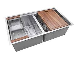 Ruvati 33 Inch Workstation Ledge 50 50 Double Bowl Undermount 16 Gauge Stainless Steel Kitchen Kitchen Sink Remodel Double Bowl Kitchen Sink Steel Kitchen Sink