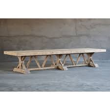 Natural reclaimed wood trestle dining table 87. Salvaged Wood Trestle Dining Table Large