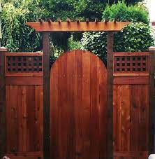 Cedar Arbor Gate Cedar Fence All American Deck Fencing Fence Design Fence Gate Design Backyard Fences
