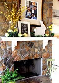 Easter Fireplace Mantel Decor Idea Easter Fireplace Mantel Decor Easter Fireplace Mantel Fireplace Mantle Decor
