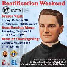 Beatification Weekend starts October 30! Main events will be broadcast