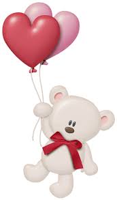 White Teddy With Heart Balloons Png Clipart Balao Desenho Selos Digitais Desenho De Urso