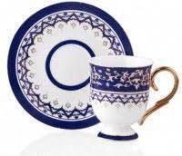 tac ebrar 6 li kahve fincan seti 12 parca lacivert tac 6797 tableware tea cups glassware