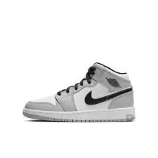 Nike air jordan 1 mid smoke grey. Air Jordan 1 Mid Smoke Grey Gs Sneakin