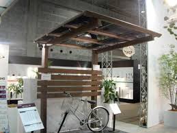 正規 タカショーフル木製調 アートポート自転車バイク用 サイクルポートを値引35 工事販売 自転車 屋根 玄関 内装 自転車小屋