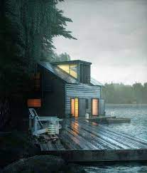 Rainy Days Lake House Architecture House