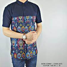 Selain model, baju batik dapat mengeluarkan kesan elegan saat ditambah dengan kombinasi, baik kombinasi batik maupun polos. Jual Model Baju Kemeja Batik Tribal Biru Kombinasi Polos Cowok Pria Murah Di Lapak Pindi Bukalapak