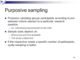 A purposive sample, also referred to as a judgmental or expert sample, is a type of nonprobability sample. Managing Qualitative Research Ppt Download