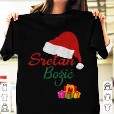 Here is the translation and the croatian word for merry christmas and happy new year: Pretty Merry Christmas Sretan Bozic Hrvatski Croatian Gift Hrvatska Shirt Hoodie Sweater Longsleeve T Shirt