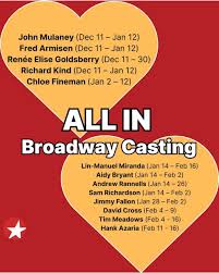 All In: Comedy About Love Announces Full Cast : r/Broadway