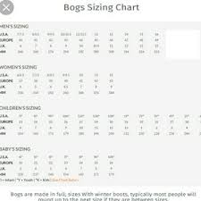 49 abiding bogs boots sizing chart