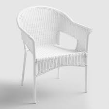 White All Weather Wicker Stacking Tub Chairs Set Of 2 Outdoor Wicker Furniture Affordable Outdoor Furniture Chair