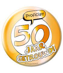 Button 50 Jaar Getrouwd 10 2cm Partywinkel Be