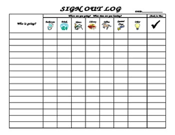 Class Check In Check Out Chart