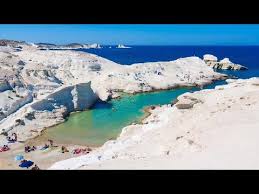 Unorganized, can be crowded), pollonia beach (sandy, unorganized, near great restaurants), provatas beach (lively, sandy, organized beach with sun beds and beach clubs), paliochori (colorful cliffs and pebbles, red and yellow sand. Sarakiniko Milos Island Greece Youtube