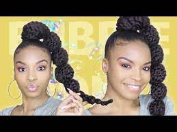 Perfect Bubble Ponytail Using Marley Braiding Hair Natural Hair Youtube Marley Braiding Hair Natural Hair Styles Bubble Ponytail