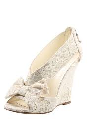 Bow Lace Wedge Wedge Wedding Shoes Lace Wedges Wedding Shoes Lace