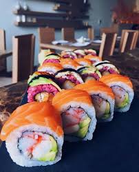 The Colours Of The Rainbow Who S Having Sushi For Dinner Tonight Follow Me For More Sushi Makesushi1 Go To Www Makesush Japanese Food Sushi Sushi Sushi Night