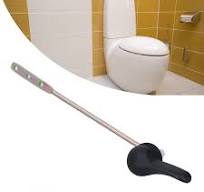 Poignée de chasse d'eau latérale en alliage de zinc noir - Poignée de  rechange pour chasse d'eau de WC - Poignée de rechange pour la plupart des  ...