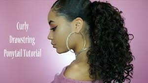 How to| Curly drawstring Ponytail