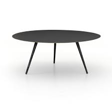In narrower rooms, this space can be sized down to 24 inches. Trula Round Coffee Table Burke Decor