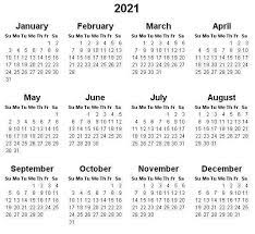 • printable monthly calendar 2021 with 12 month calendar 2021 on 12 pages (one month per page), including federal holidays and week starts on sunday. Freemonthlycalendars Com Wp Content Uploads 202