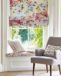Prints and floral light filtering roman shades. Pin By Yours By Design On The Little Corner Curtain Decor Curtains With Blinds Window Decor