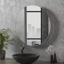 Double basin vanity with led mirror cabinet mirror cabinets. Round Bathroom Mirror 60cm X 60cm Exclusive Mirrors