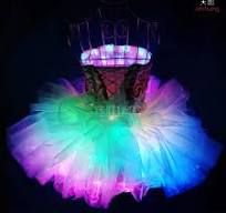 Led Light up Skirt Mini Dress Dance Led Light up Tutu,wholesale Led Light  up Ballet Prom Dress