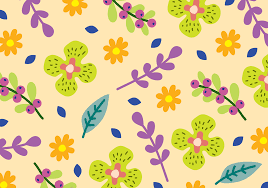 Overlapping plant shapes with no stems and leaves. Cute Floral Pattern 151463 Vector Art At Vecteezy