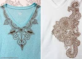 Diy Henna Inspired Shirts With Tee Juice Pens Paint Pattern Diy Henna Henna Designs On Paper Fashion Craft