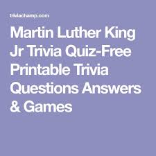 Questions and answers about folic acid, neural tube defects, folate, food fortification, and blood folate concentration. Martin Luther King Jr Trivia Quiz Free Printable Trivia Questions Answers Games Trivia Questions And Answers Martin Luther King Jr Trivia Quiz