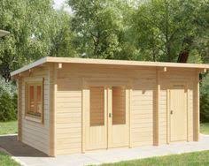 Kombiniertes Gartenhaus Und Schuppen Super Tom 15m2 44mm 5x3 Hansagarten24 Gartenhaus Flachdach Modern Gartenhaus Modern Gartenhaus Holz