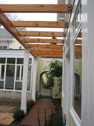 Overhang For Back Door An Patio For Upstairs Pergola Pergola On The Roof Backyard Landscaping Designs