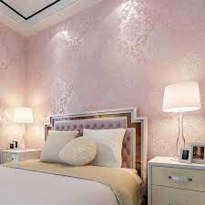 Beibehang Romantic Wedding Room Bedroom Full Papel De Parede 3d Wallpaper Non Woven Simple European Damascus Wall Paper Roll Simple Bedrooms Wallpaper Bedroomf Wallpaper Design For Bedroom Pink Wallpaper Bedroom Master Bedroom Wallpaper