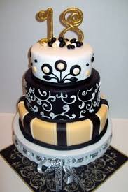18th Birthday Black And Gold Cupcakes 18th Birthday Cake For Men Gold Black And White Google Search Birthday Desserts 18th Birthday Cake 18th Cake
