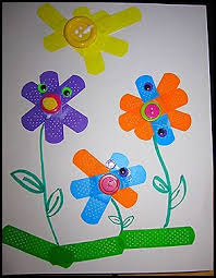 Spring Craft Art With Bandages Crafts Preschool Crafts Daycare Crafts
