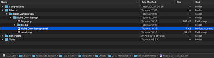 There is a set of folders used to install motion templates that are used in final cut pro called the motion templates folders. Nobe Color Remap For Fcpx Troubleshooting Time In Pixels