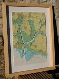 Hand Cut 3d Nautical Chart Of Chichester Harbour Made To