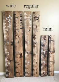 baby shower gift nursery decor height chart rustic