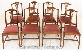 Set Hepplewhite Dining Chairs In Mahogany Dining Chairs Chair Antique Dining Chairs