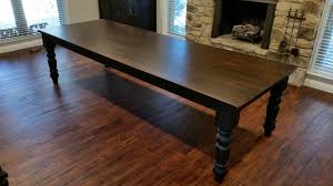 James James 9 X45 Baluster Turned Leg Table With A Jointed Top Stained In Kona Turned Table Legs Rustic Solid Wood Dining Table Rustic Farmhouse Dining Table